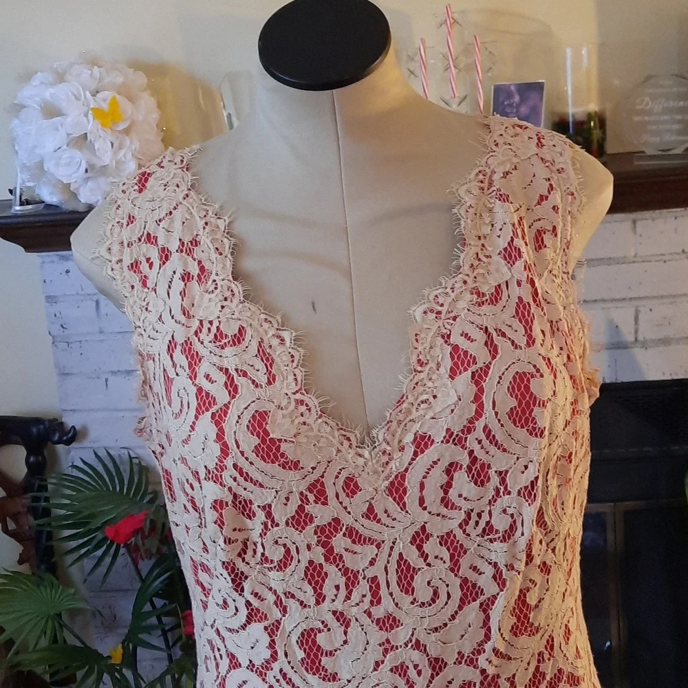 Tadashi Shoji Peplum Mid Length Dress size 14 - Picture 3 of 6